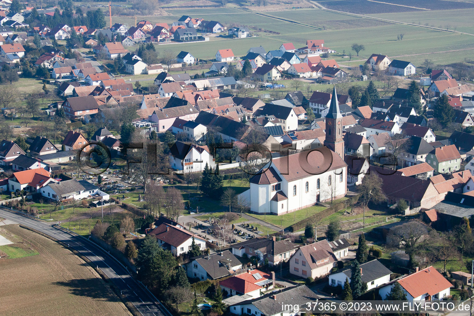 Image drone de Kapsweyer dans le département Rhénanie-Palatinat, Allemagne