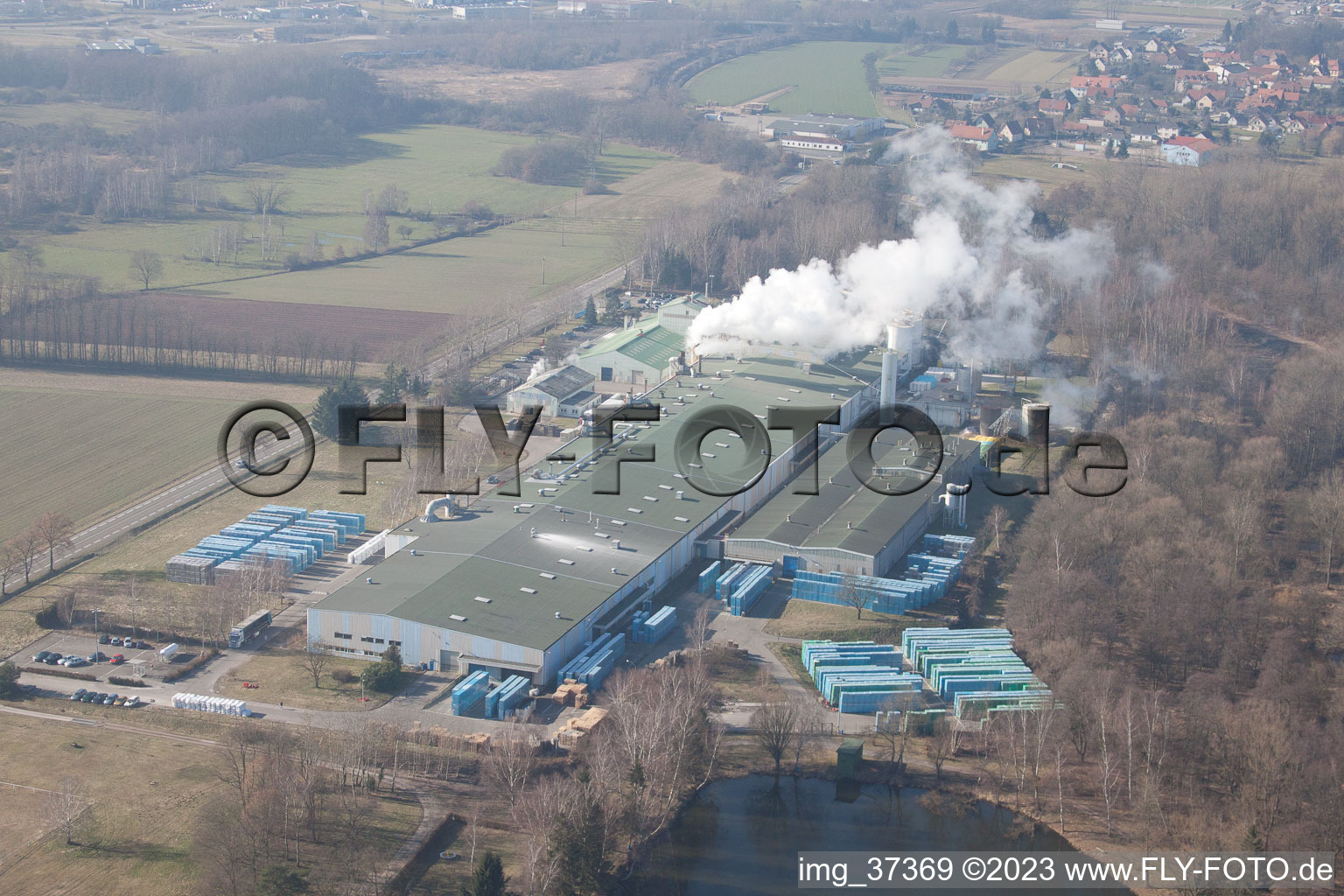 Enregistrement par drone de Altenstadt dans le département Bas Rhin, France