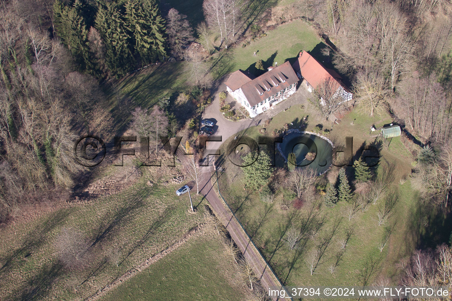 Enregistrement par drone de Memmelshoffen dans le département Bas Rhin, France