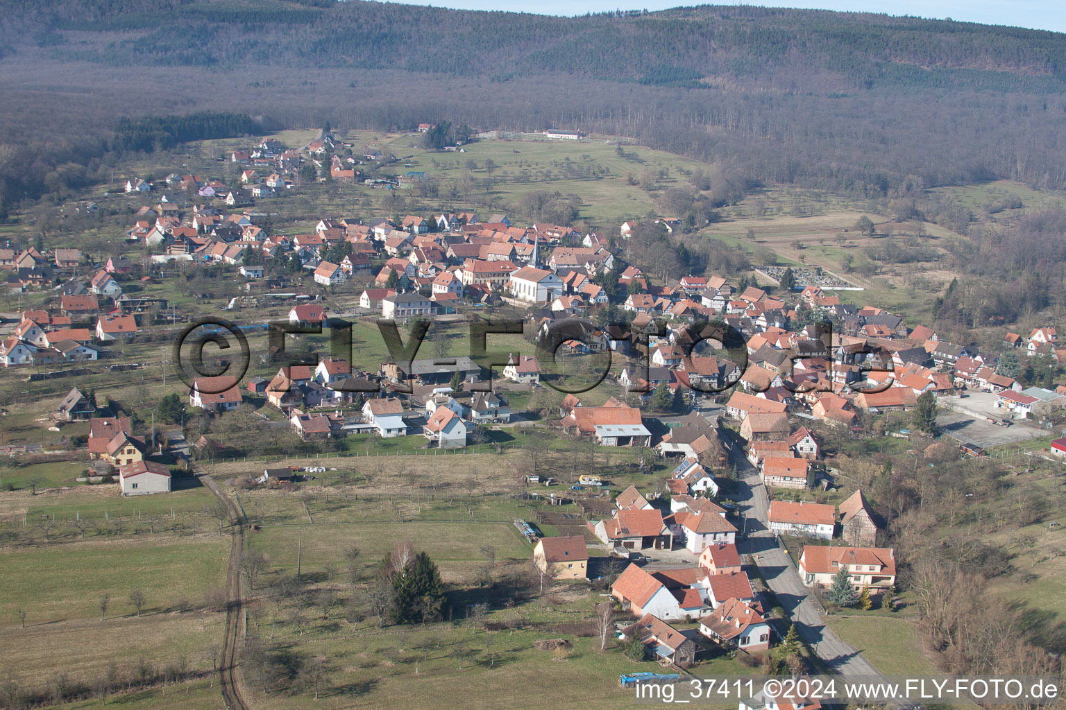 Lampertsloch dans le département Bas Rhin, France hors des airs