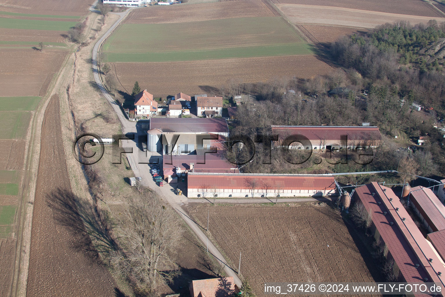 Dieffenbach-lès-Wœrth dans le département Bas Rhin, France d'en haut