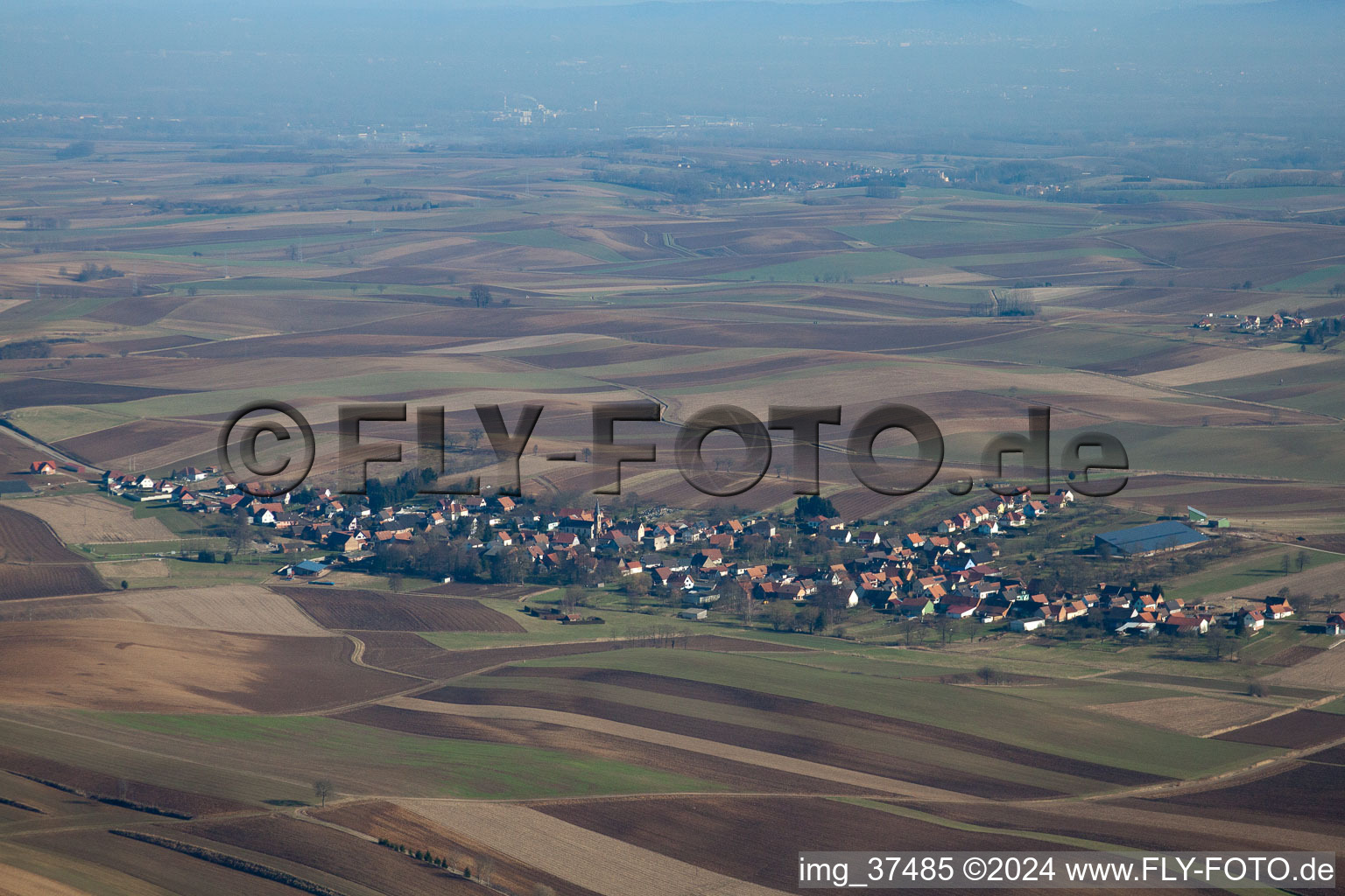 Siegen dans le département Bas Rhin, France vue d'en haut