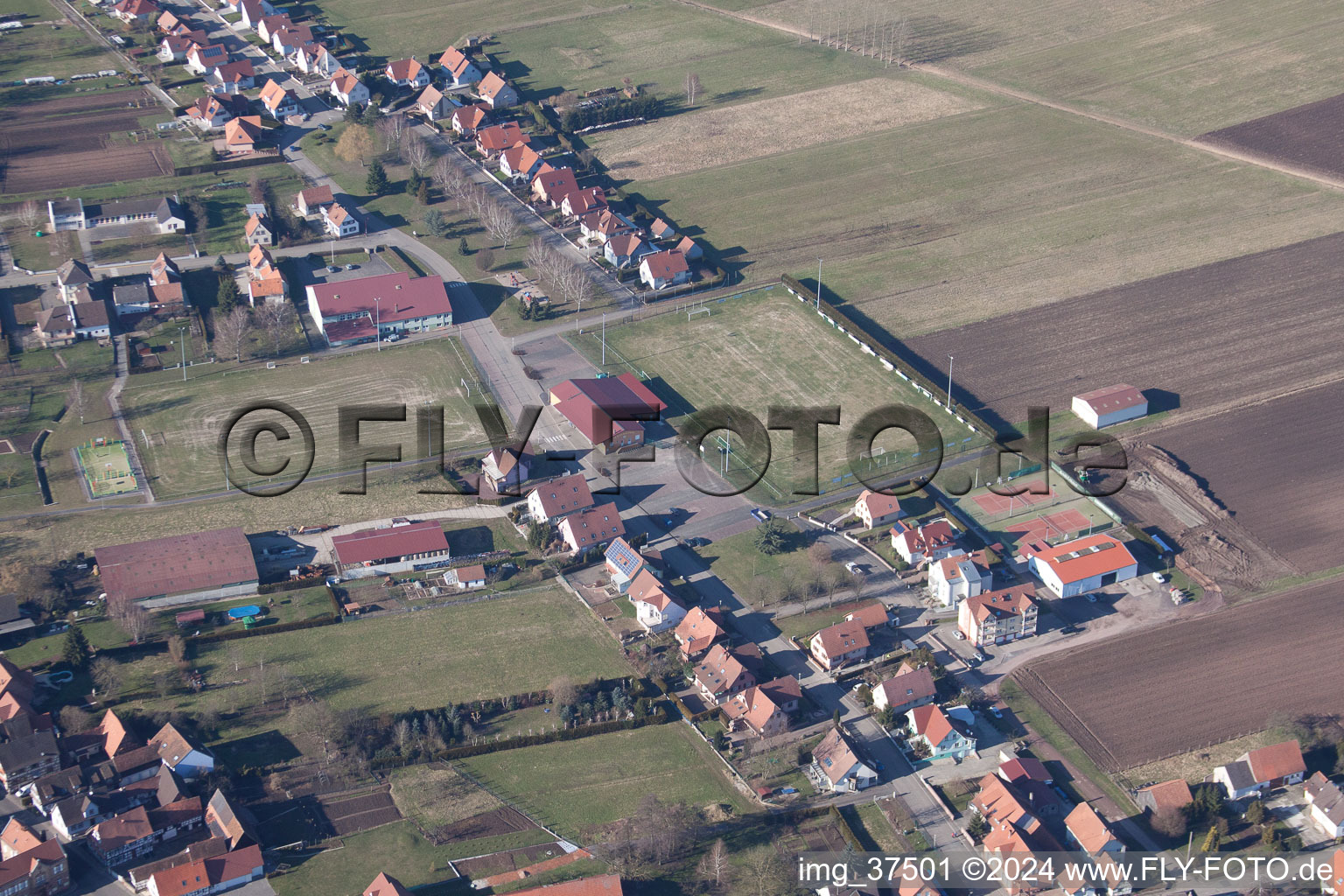 Photographie aérienne de Schleithal dans le département Bas Rhin, France