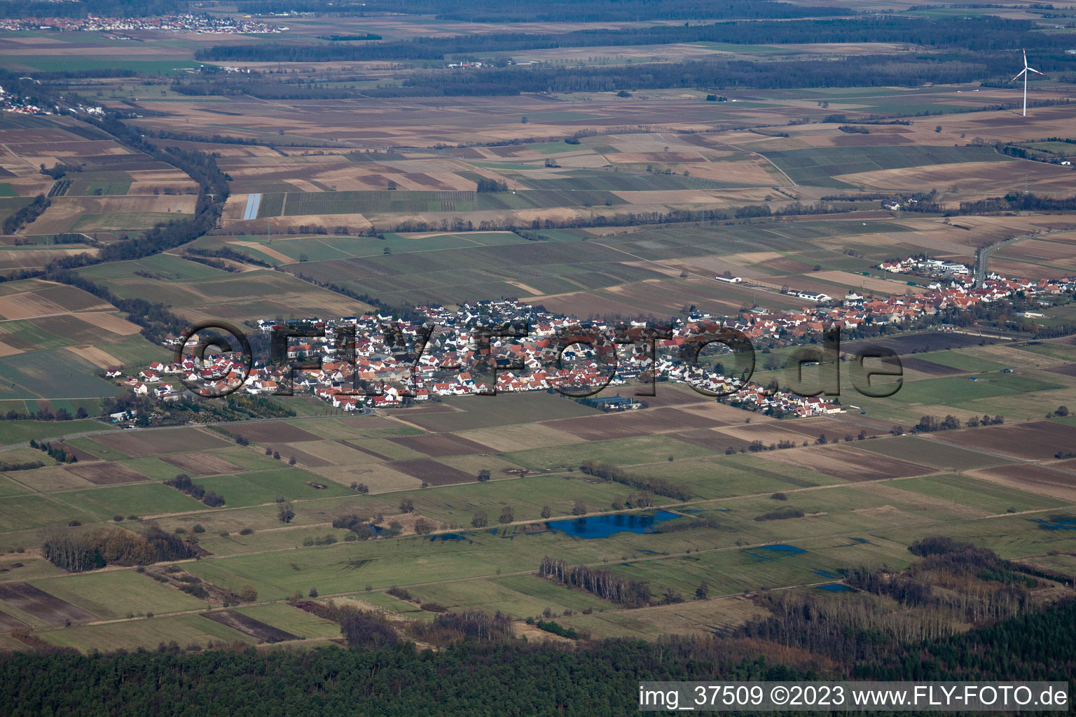 Image drone de Freckenfeld dans le département Rhénanie-Palatinat, Allemagne