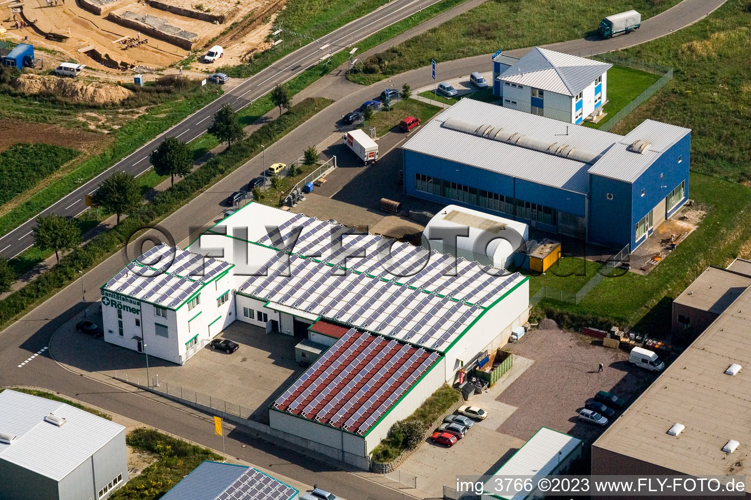 Photographie aérienne de Zone industrielle W à le quartier Herxheim in Herxheim bei Landau dans le département Rhénanie-Palatinat, Allemagne