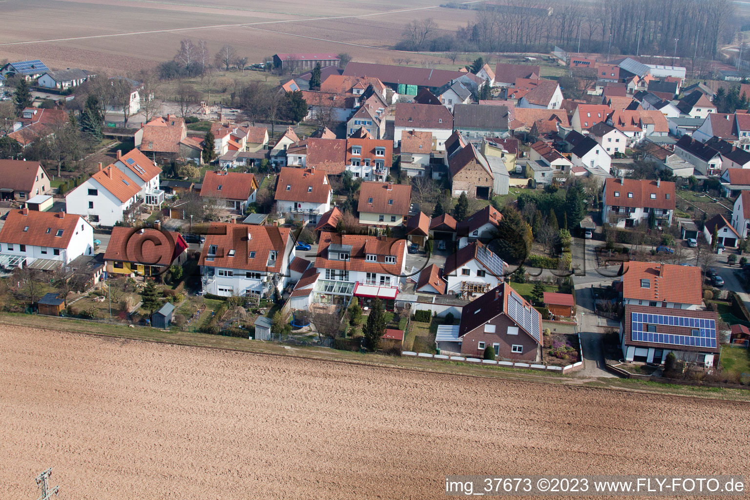Image drone de Nouvelle zone de développement à le quartier Mörlheim in Landau in der Pfalz dans le département Rhénanie-Palatinat, Allemagne