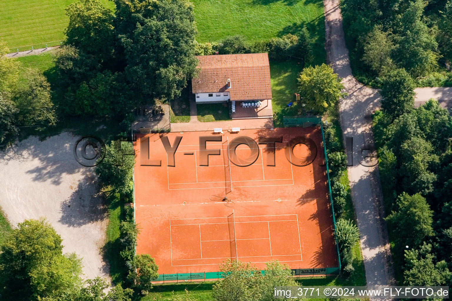 Vue aérienne de Club de tennis à Steinweiler dans le département Rhénanie-Palatinat, Allemagne