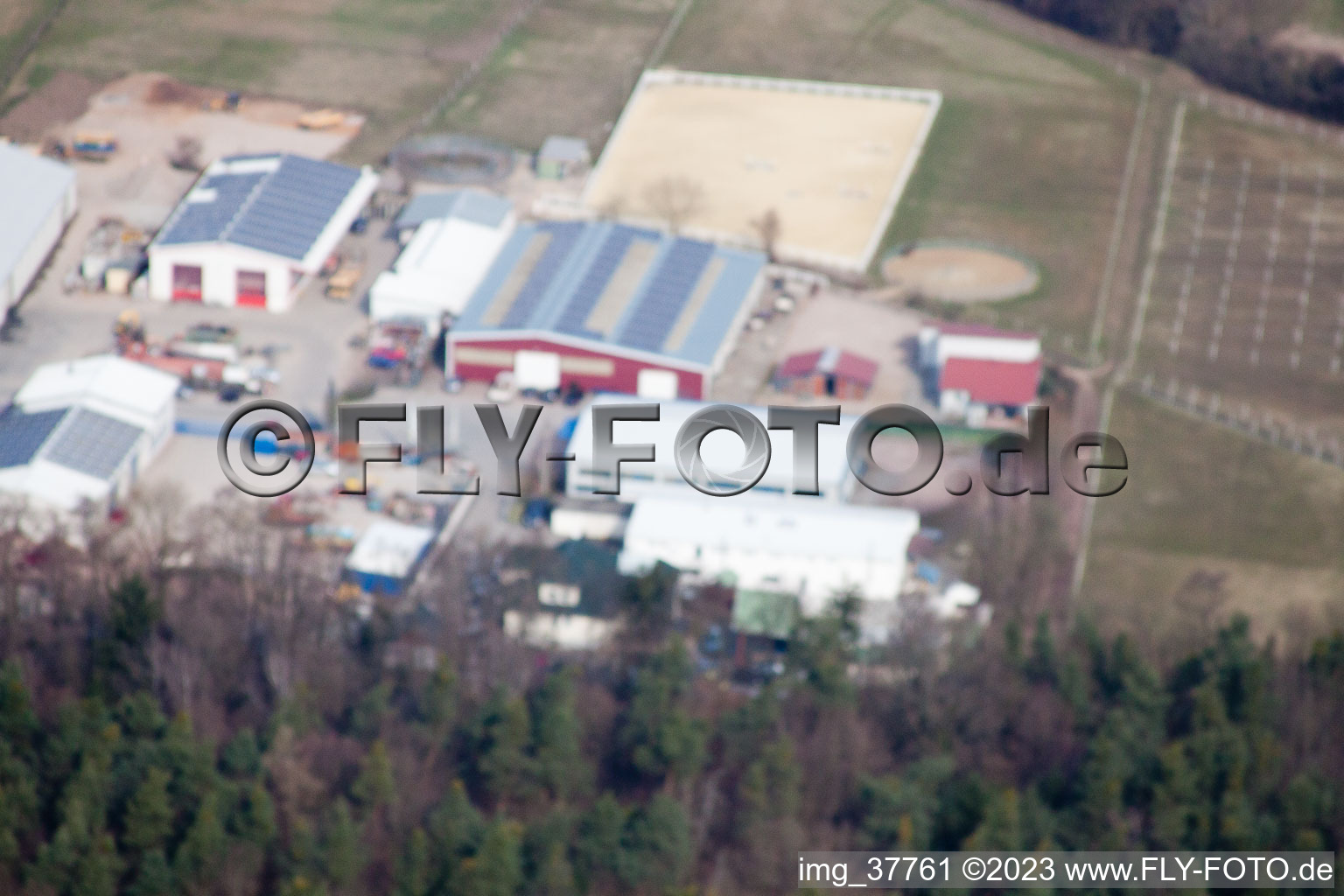 Zone industrielle de Gäxwald à le quartier Herxheim in Herxheim bei Landau dans le département Rhénanie-Palatinat, Allemagne vue du ciel