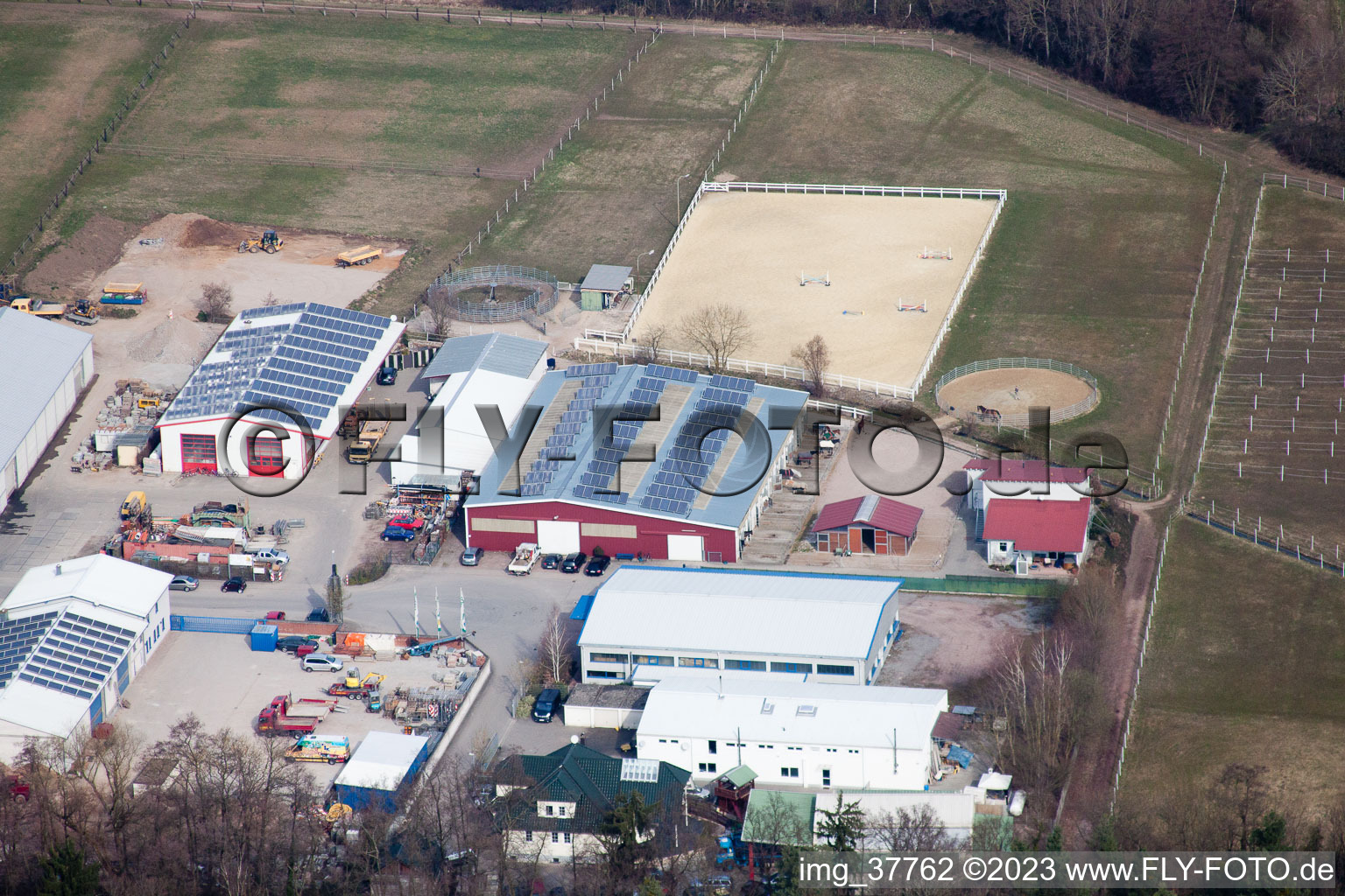 Enregistrement par drone de Zone industrielle de Gäxwald à le quartier Herxheim in Herxheim bei Landau/Pfalz dans le département Rhénanie-Palatinat, Allemagne