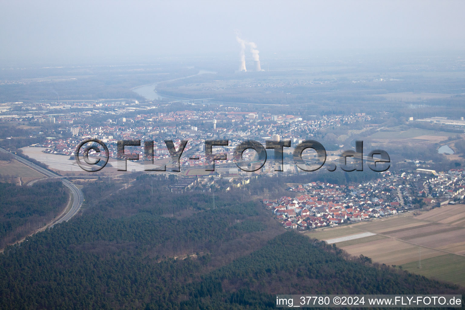 Image drone de Germersheim dans le département Rhénanie-Palatinat, Allemagne