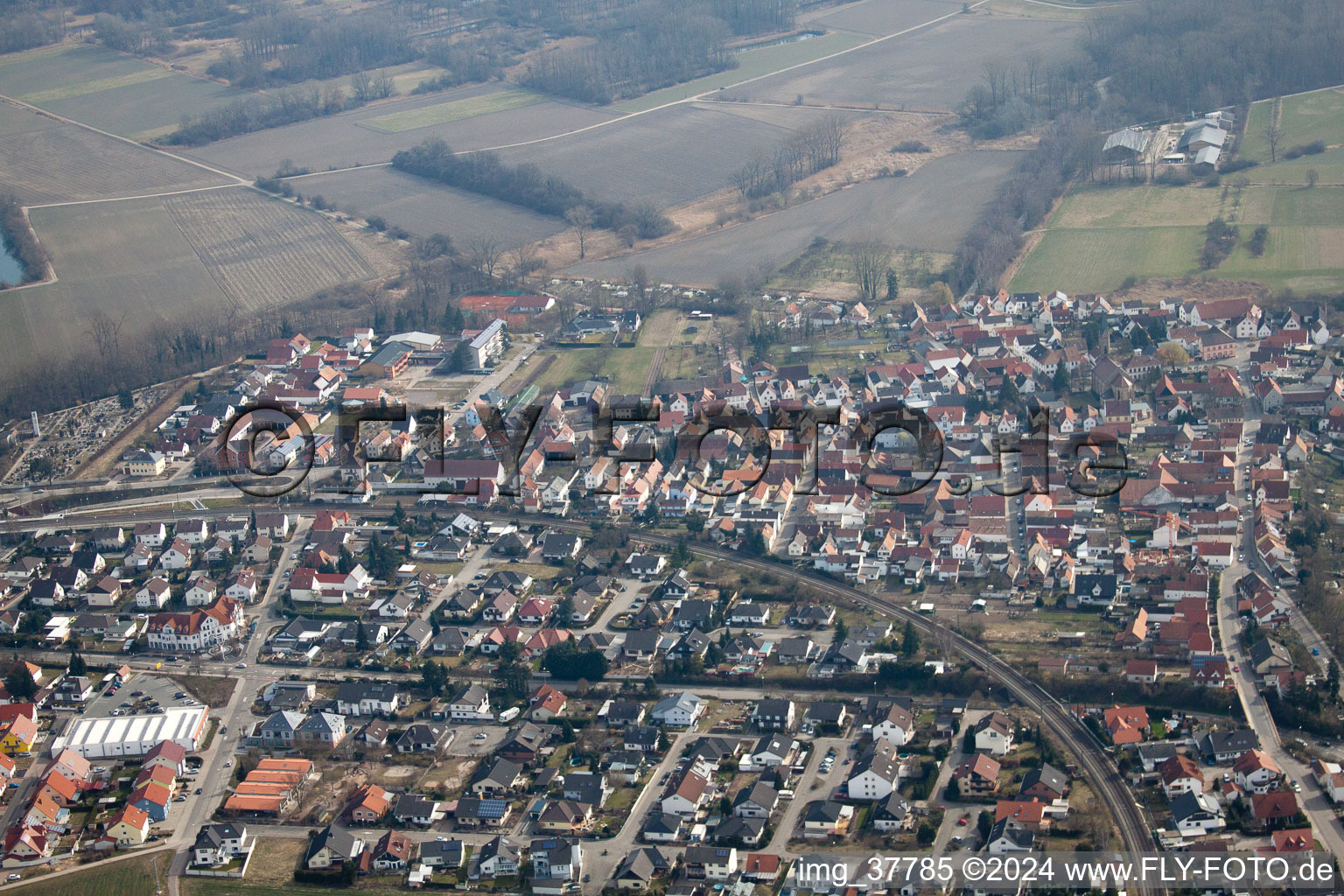 Photographie aérienne de Quartier Sondernheim in Germersheim dans le département Rhénanie-Palatinat, Allemagne