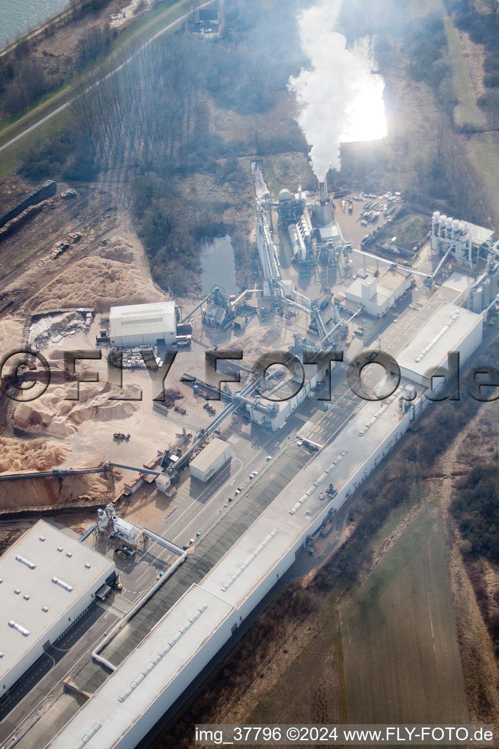 Vue oblique de Nolte à Germersheim dans le département Rhénanie-Palatinat, Allemagne