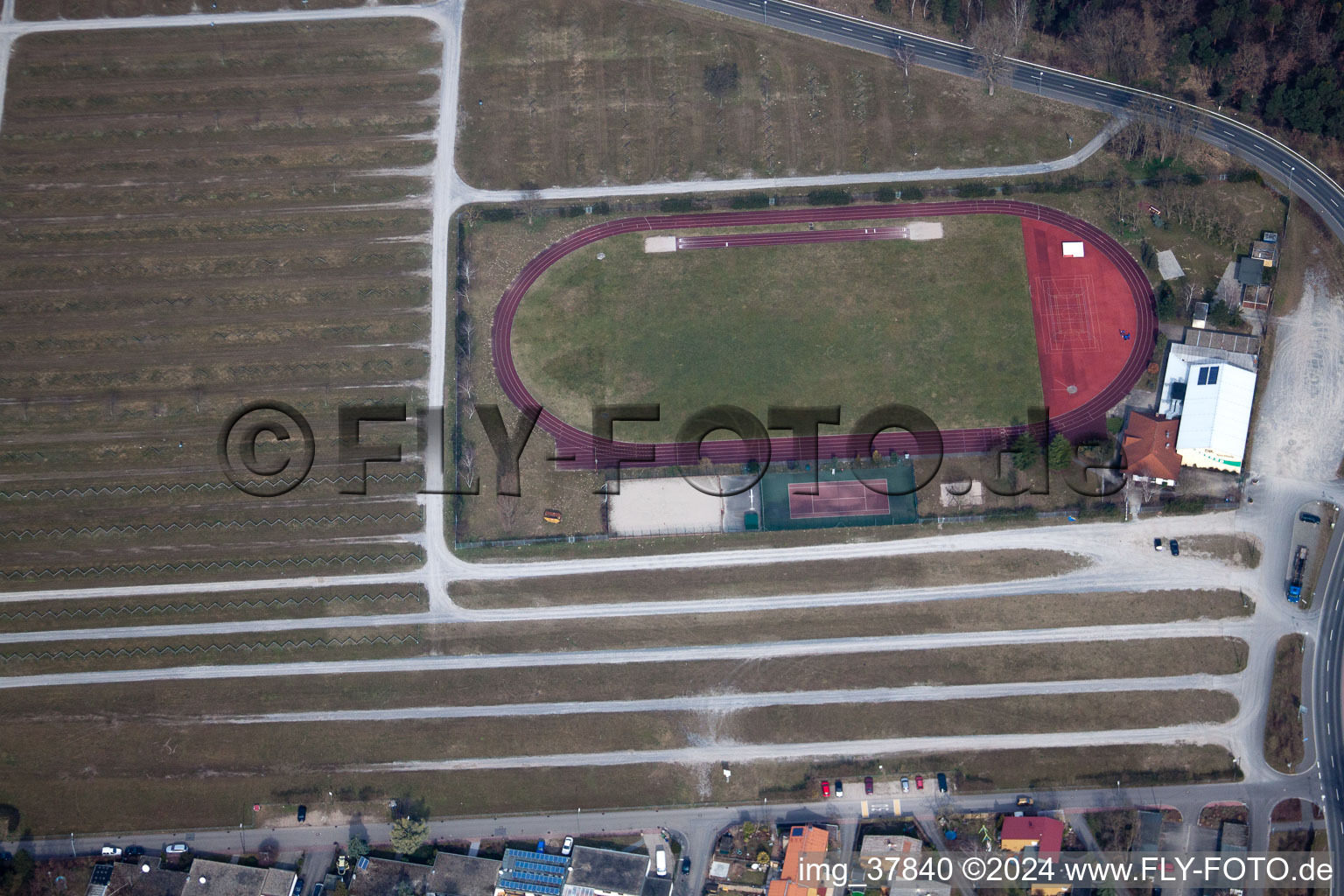 Enregistrement par drone de Motodrome à Hockenheim dans le département Bade-Wurtemberg, Allemagne