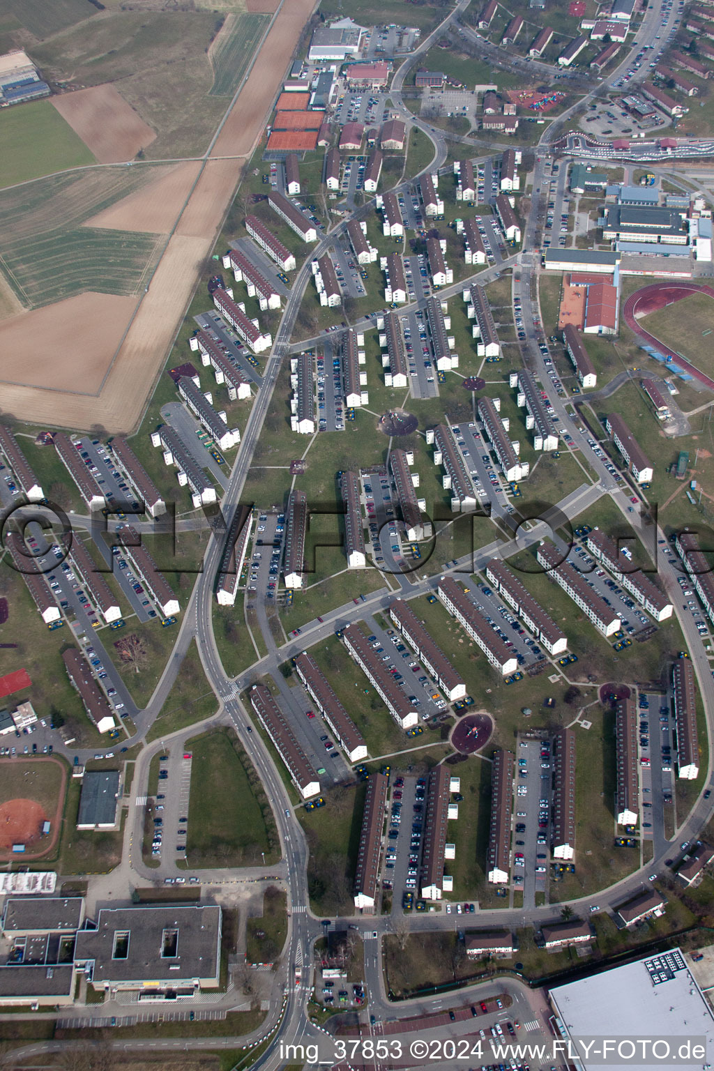 Vue oblique de Quartier Patrick Henry Village in Heidelberg dans le département Bade-Wurtemberg, Allemagne