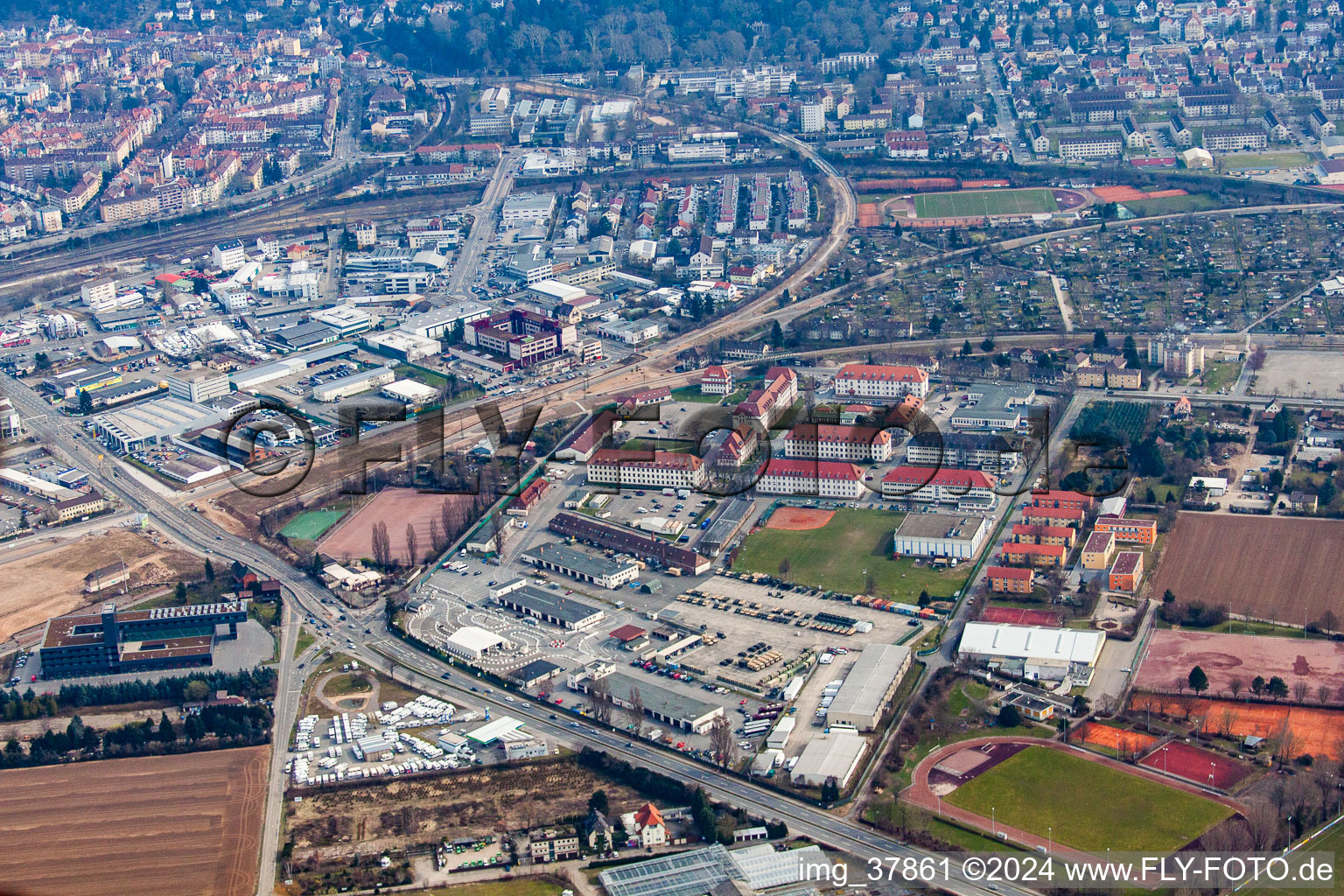 Vue aérienne de Quartier Am Kirchheimer Weg in Heidelberg dans le département Bade-Wurtemberg, Allemagne