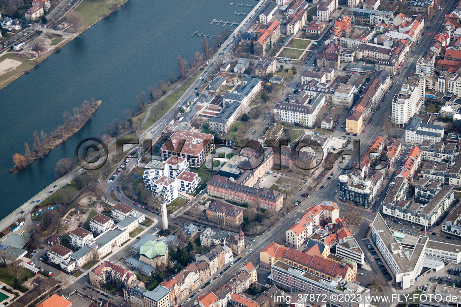 Vue aérienne de Éthinum à le quartier Bergheim in Heidelberg dans le département Bade-Wurtemberg, Allemagne