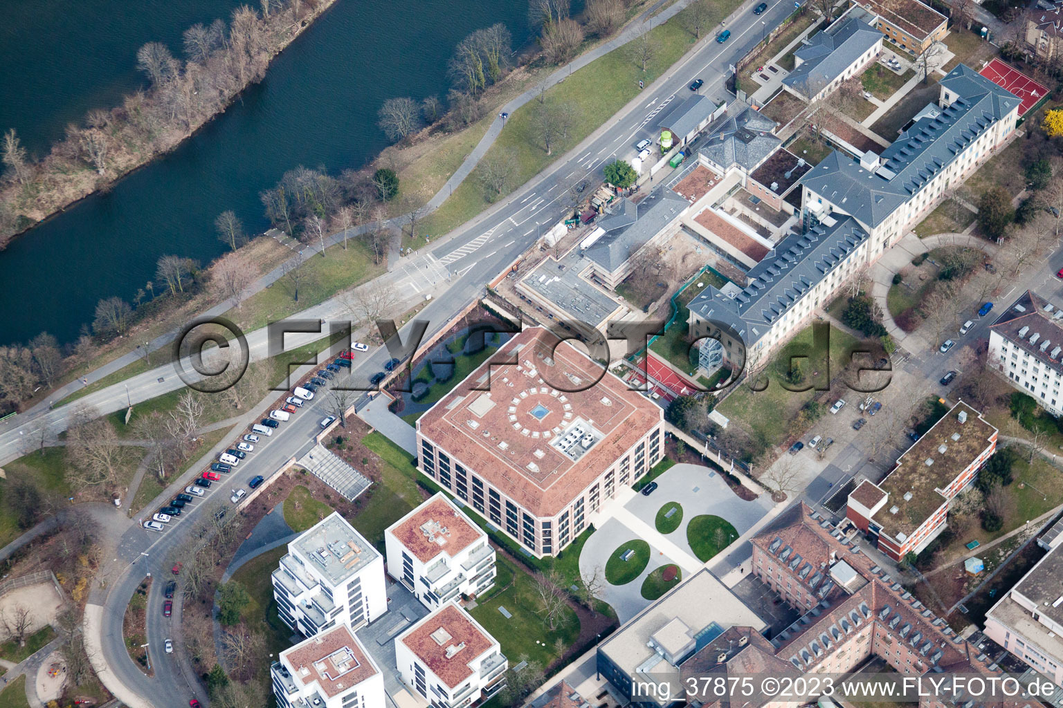 Vue aérienne de Éthinum à le quartier Bergheim in Heidelberg dans le département Bade-Wurtemberg, Allemagne