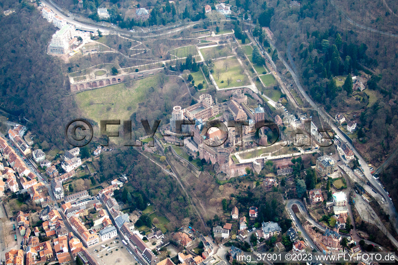 Photographie aérienne de Verrouillage à le quartier Kernaltstadt in Heidelberg dans le département Bade-Wurtemberg, Allemagne