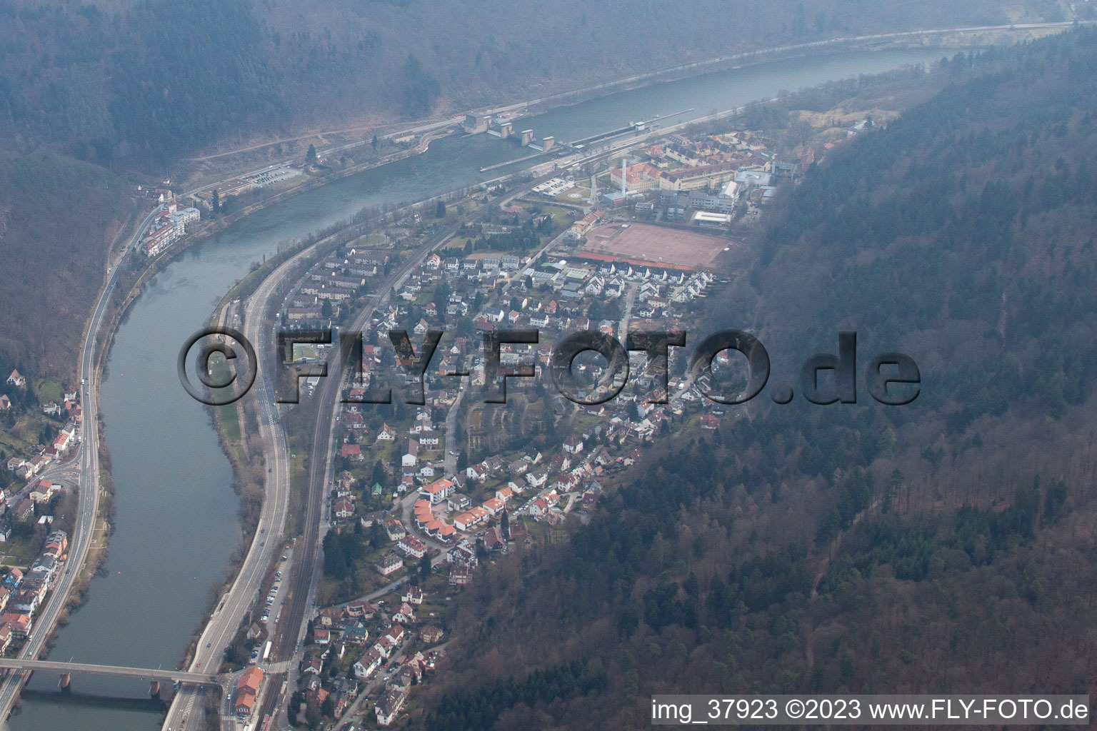 Quartier Schlierbach in Heidelberg dans le département Bade-Wurtemberg, Allemagne d'en haut