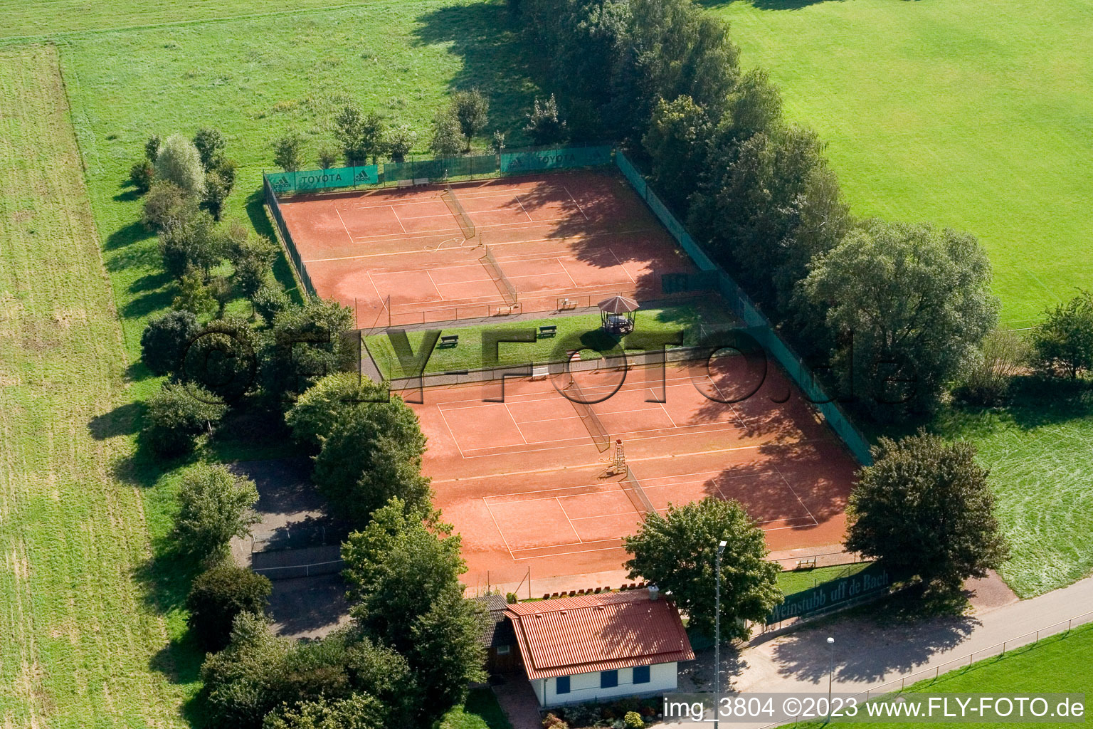 Photographie aérienne de Club de tennis à Minfeld dans le département Rhénanie-Palatinat, Allemagne