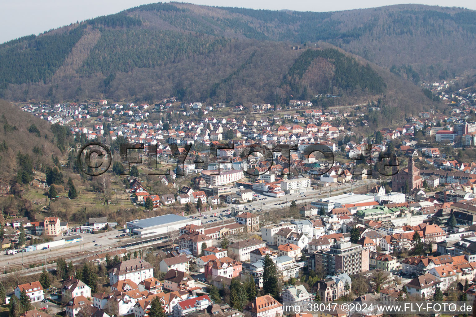 Eberbach dans le département Bade-Wurtemberg, Allemagne vue du ciel