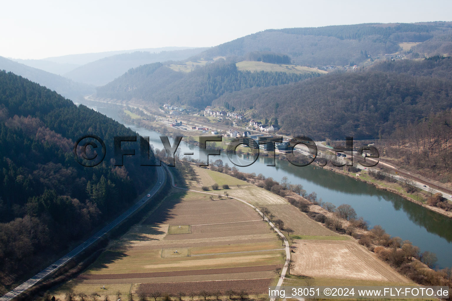 Eberbach dans le département Bade-Wurtemberg, Allemagne d'un drone