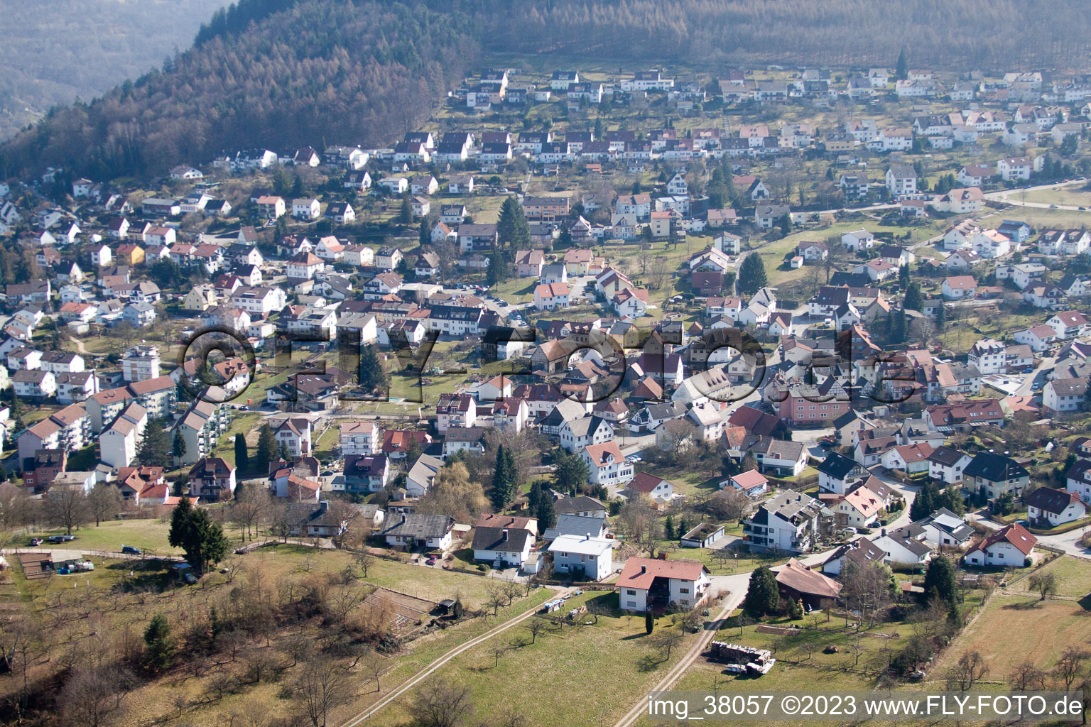 Eberbach dans le département Bade-Wurtemberg, Allemagne d'en haut