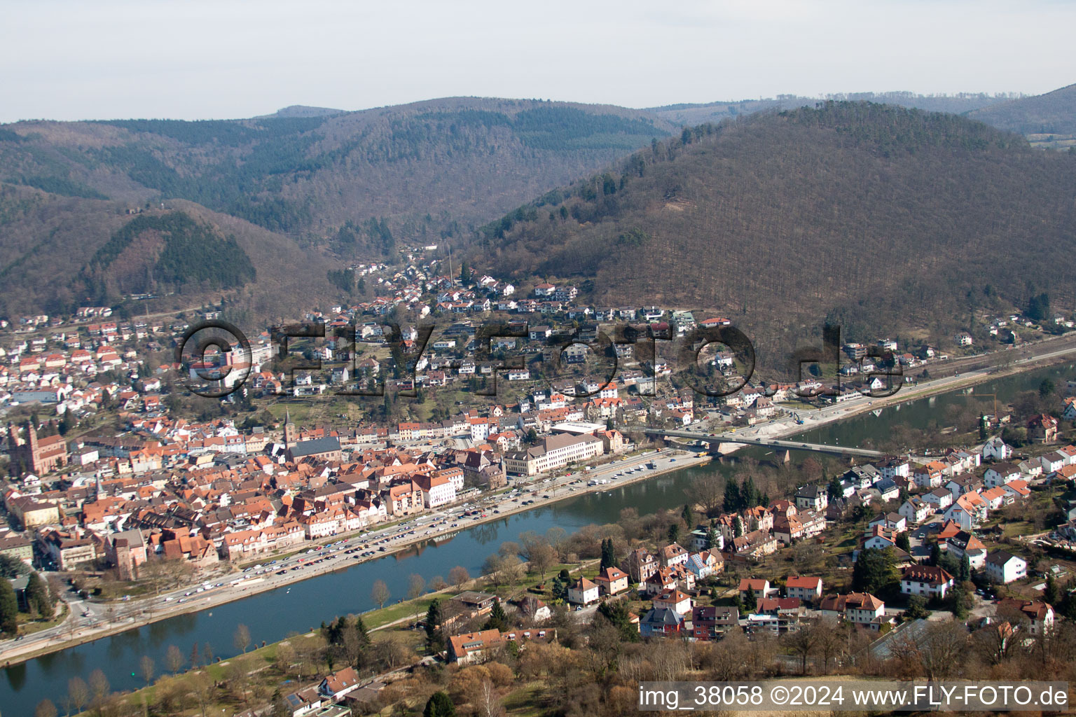 Eberbach dans le département Bade-Wurtemberg, Allemagne hors des airs