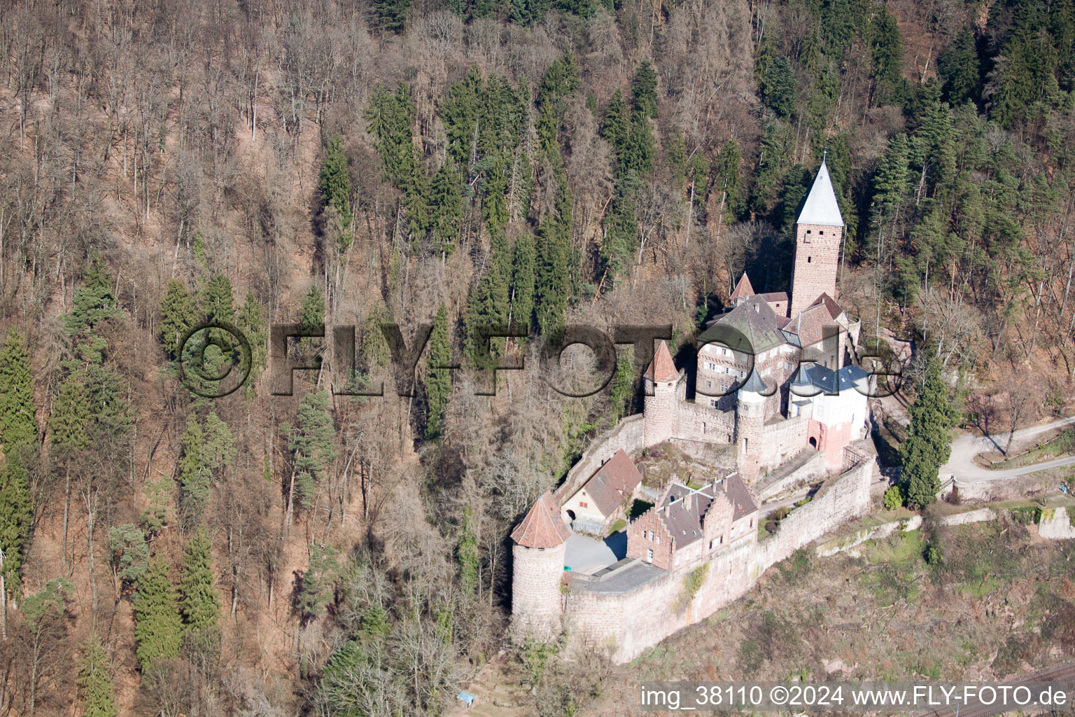 Zwingenberg dans le département Bade-Wurtemberg, Allemagne d'en haut