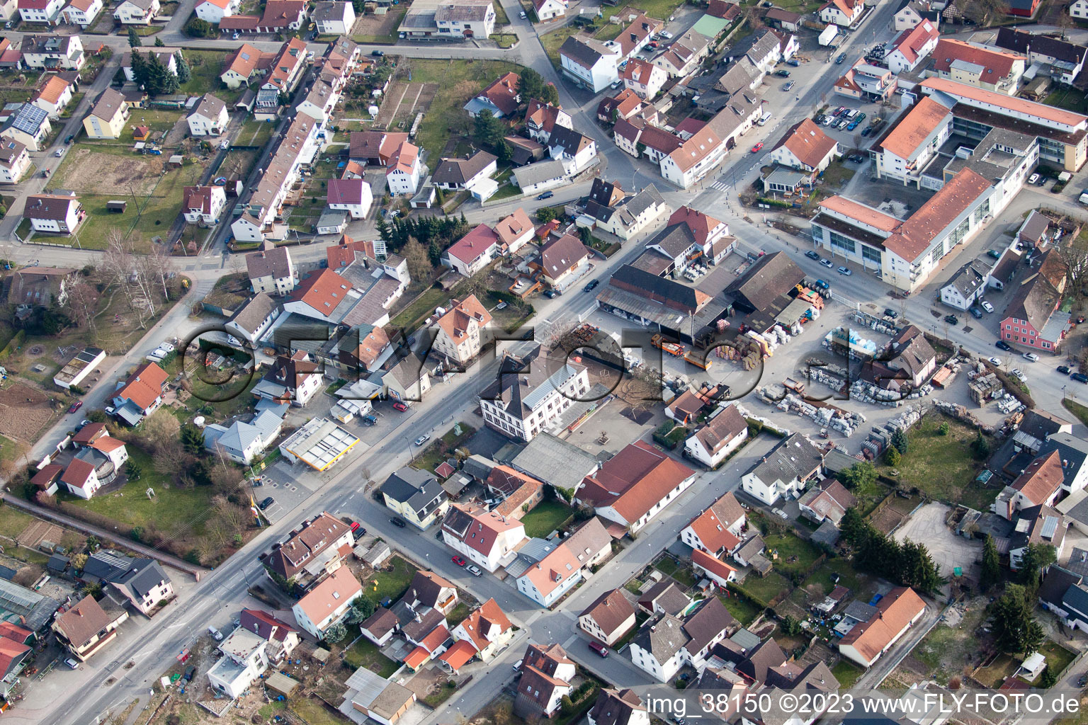 Photographie aérienne de Diedesheim dans le département Bade-Wurtemberg, Allemagne