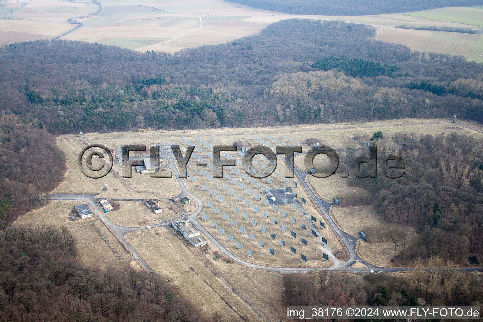 Siegelsbach dans le département Bade-Wurtemberg, Allemagne depuis l'avion