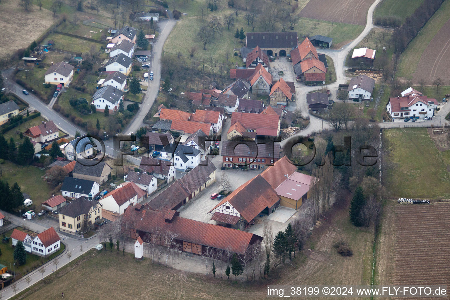 Photographie aérienne de Kirchardt dans le département Bade-Wurtemberg, Allemagne