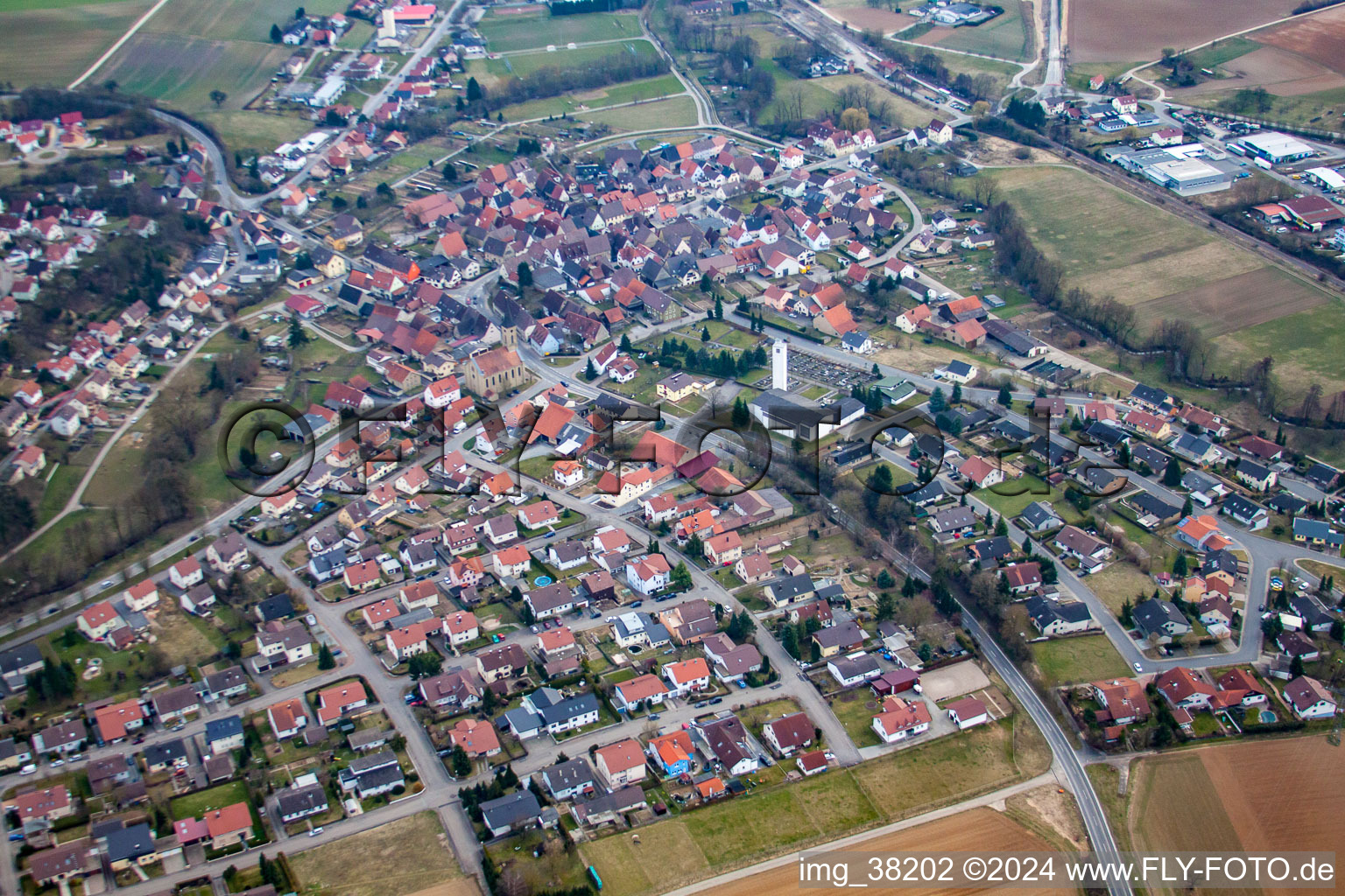 Vue aérienne de Quartier Richen in Eppingen dans le département Bade-Wurtemberg, Allemagne