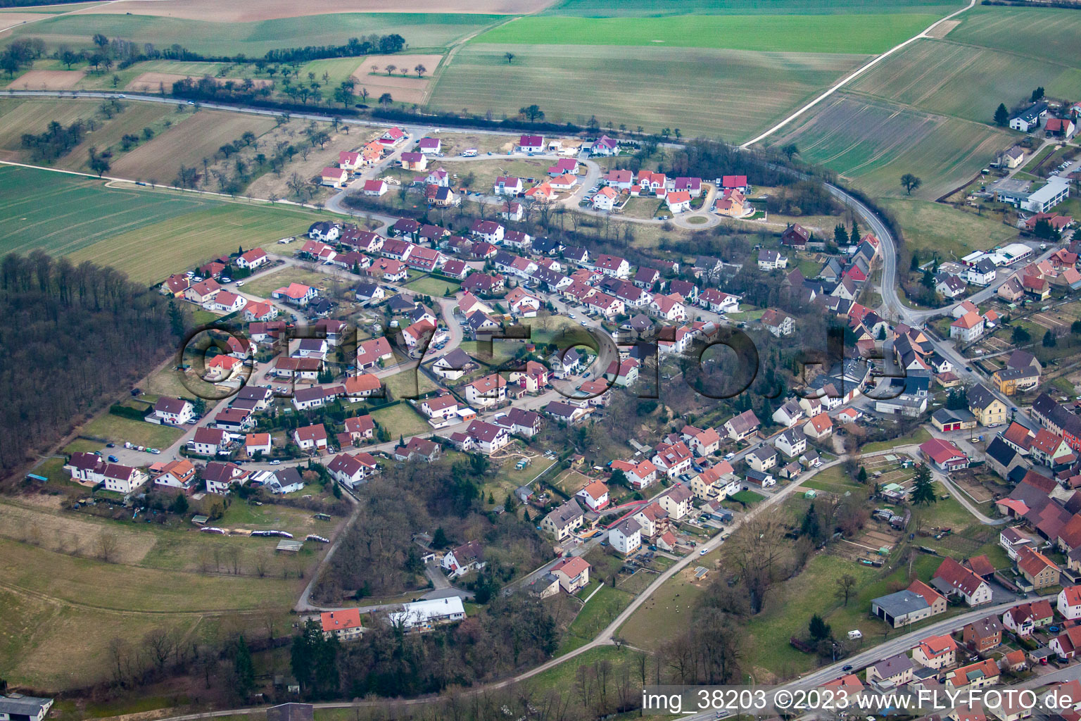 Vue aérienne de Quartier Richen in Eppingen dans le département Bade-Wurtemberg, Allemagne