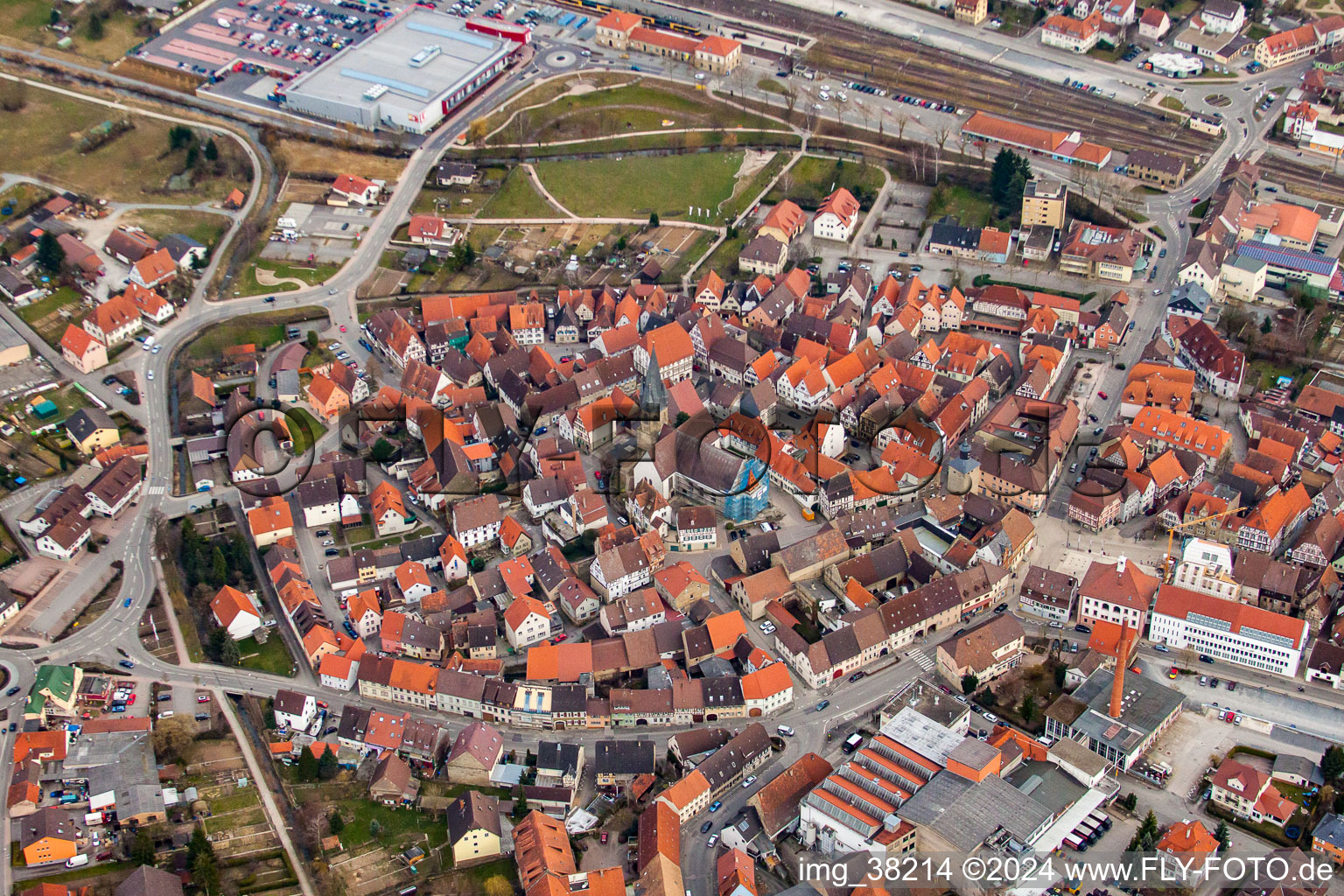 Eppingen dans le département Bade-Wurtemberg, Allemagne hors des airs