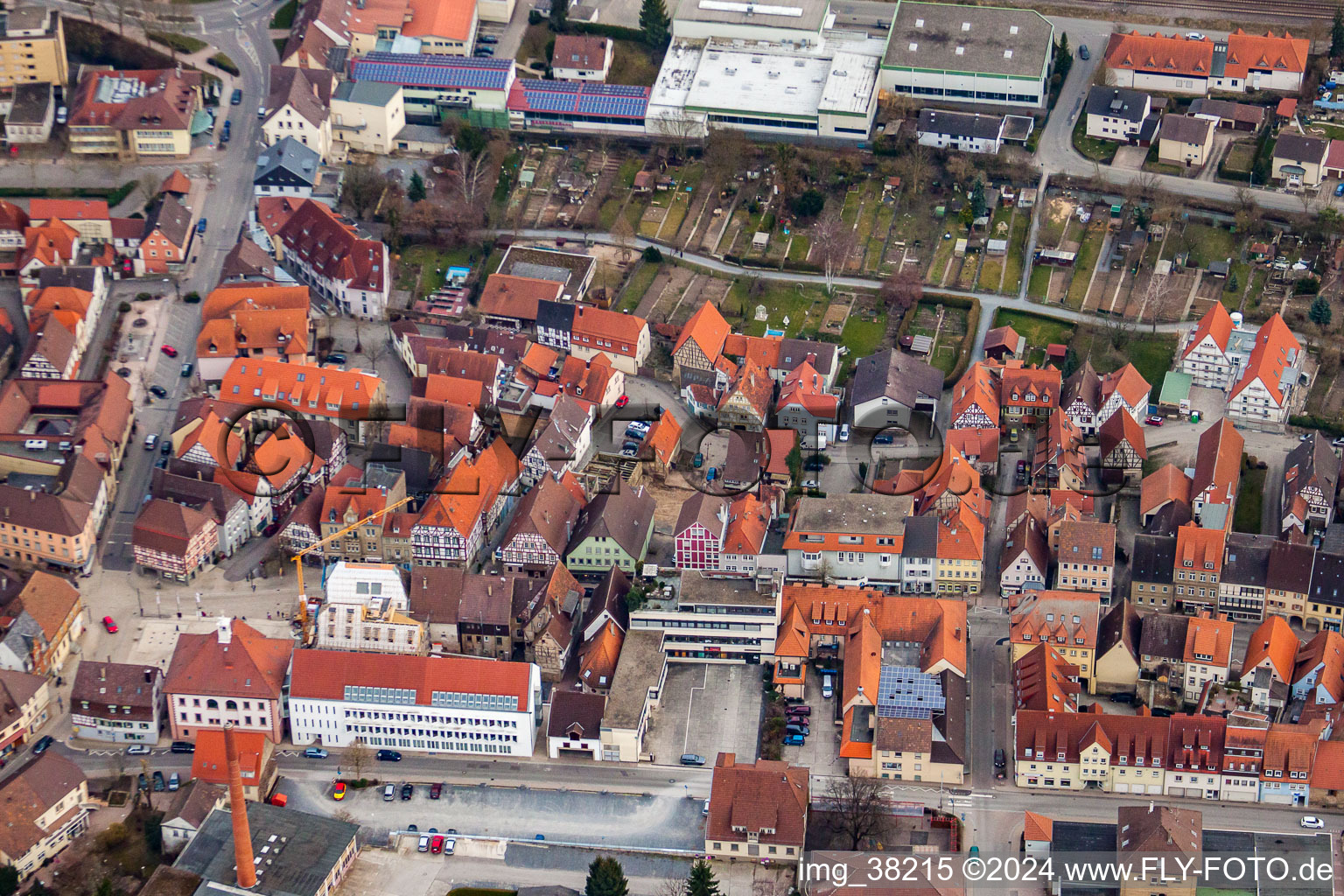 Eppingen dans le département Bade-Wurtemberg, Allemagne vue d'en haut