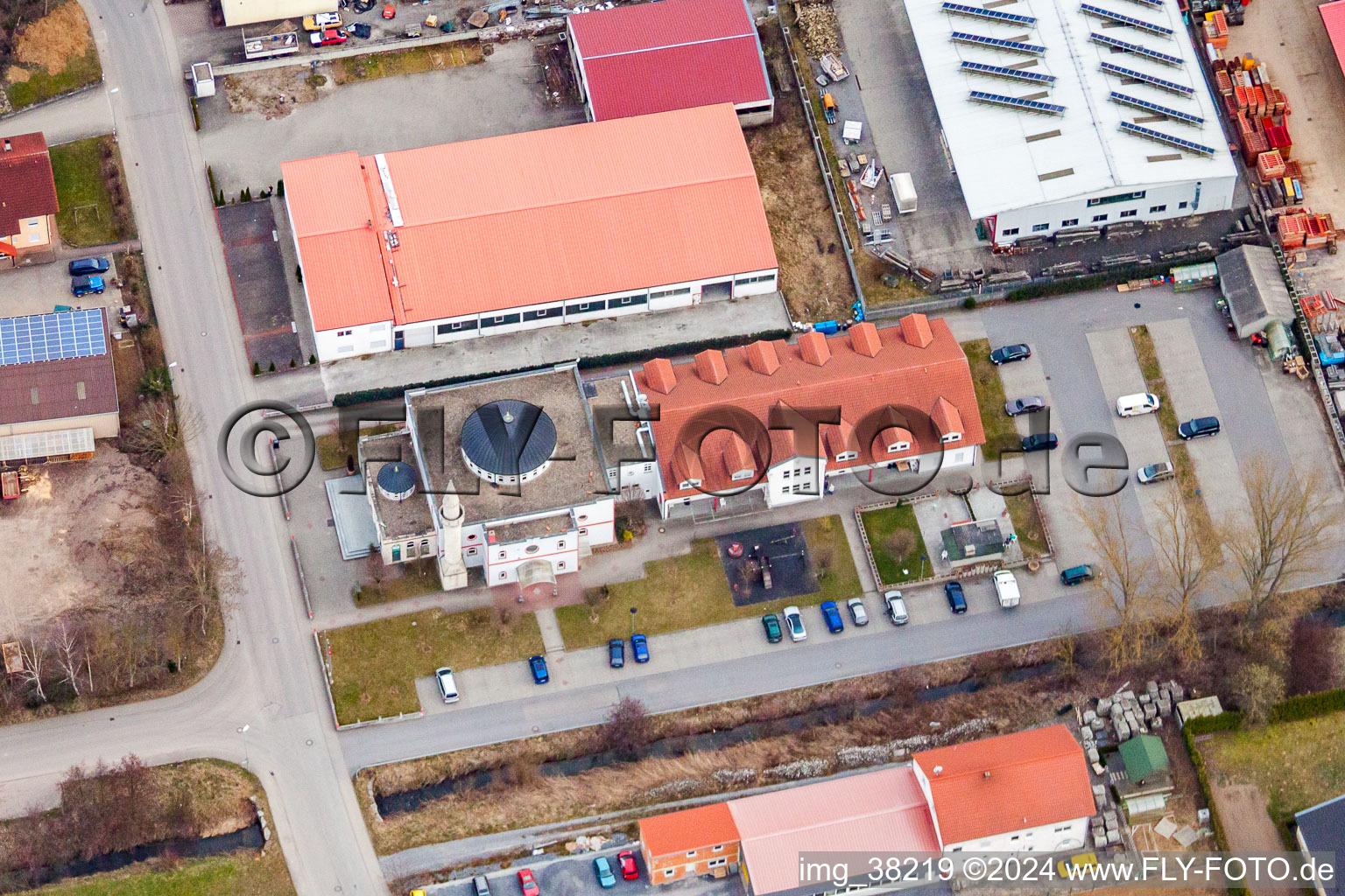 Vue aérienne de Association culturelle islamo-turque à Eppingen dans le département Bade-Wurtemberg, Allemagne