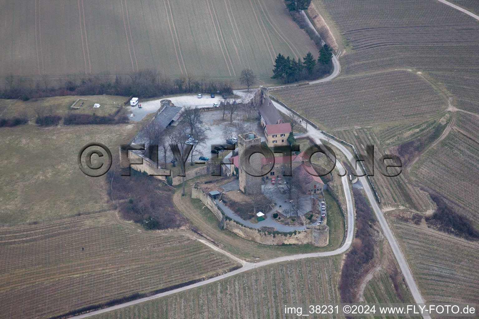 Photographie aérienne de Château de Guttenberg à Sulzfeld dans le département Bade-Wurtemberg, Allemagne