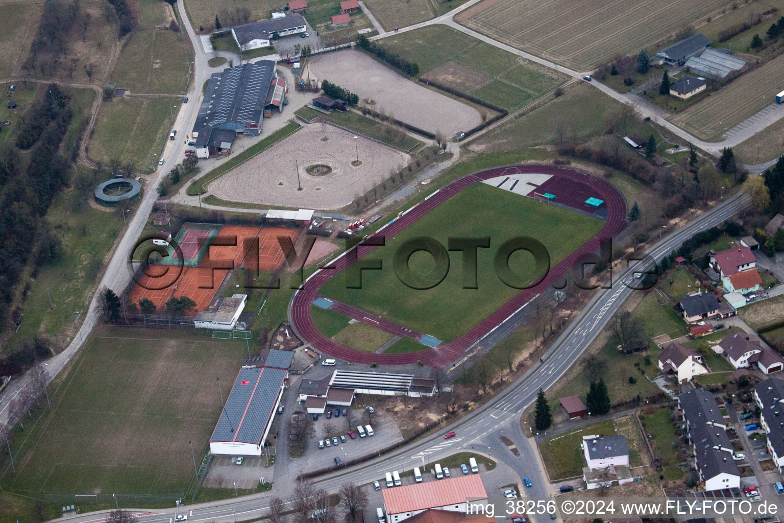 Vue oblique de Oberderdingen dans le département Bade-Wurtemberg, Allemagne