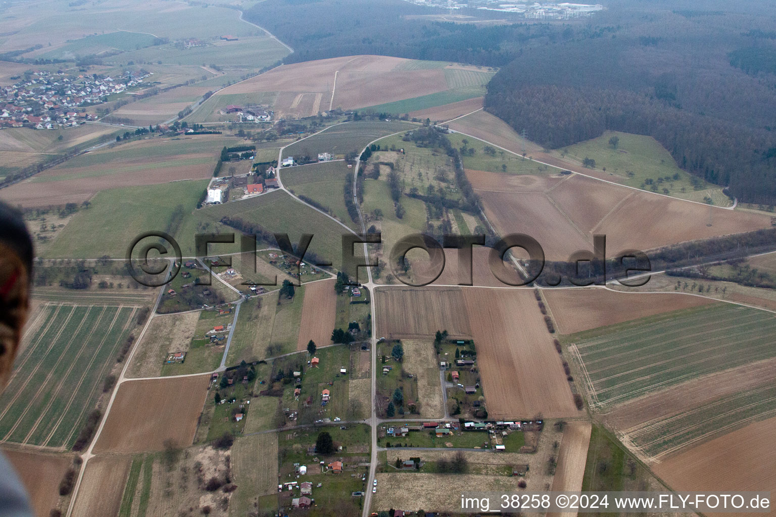 Vue aérienne de Oberderdingen dans le département Bade-Wurtemberg, Allemagne