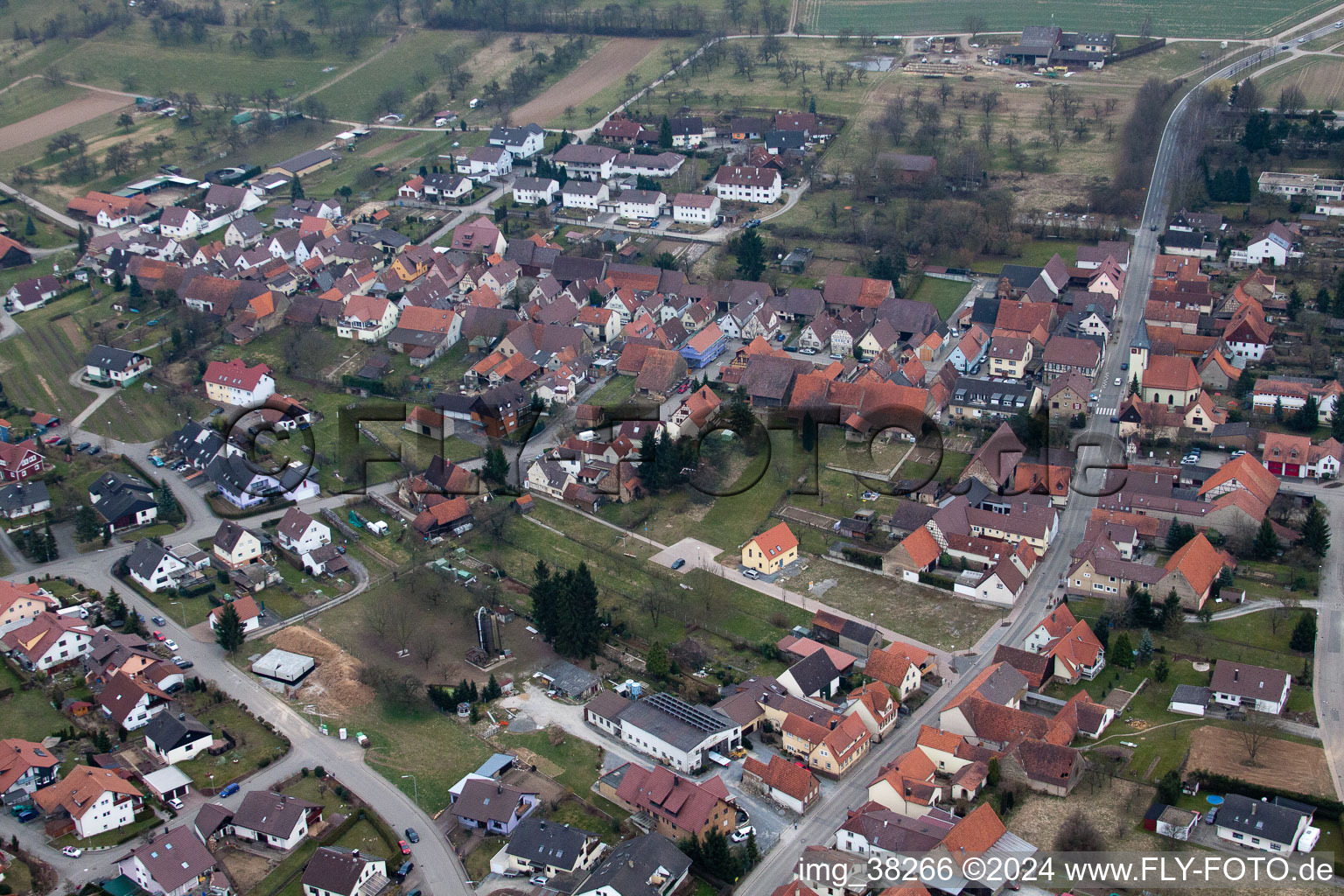 Großvillars dans le département Bade-Wurtemberg, Allemagne hors des airs