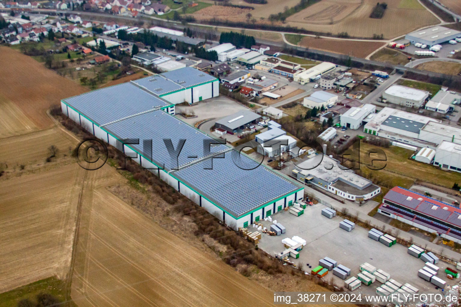 Vue aérienne de Quartier Gölshausen in Bretten dans le département Bade-Wurtemberg, Allemagne