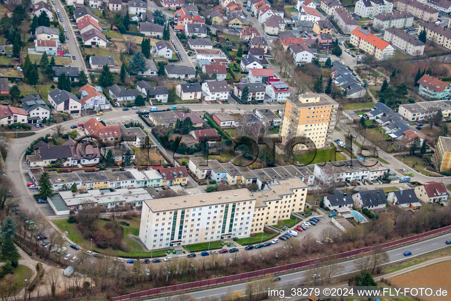 Vue aérienne de Bretten dans le département Bade-Wurtemberg, Allemagne