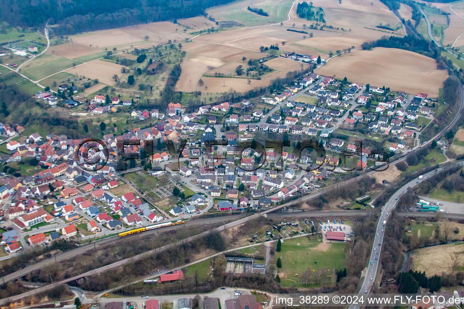 Photographie aérienne de Quartier Diedelsheim in Bretten dans le département Bade-Wurtemberg, Allemagne