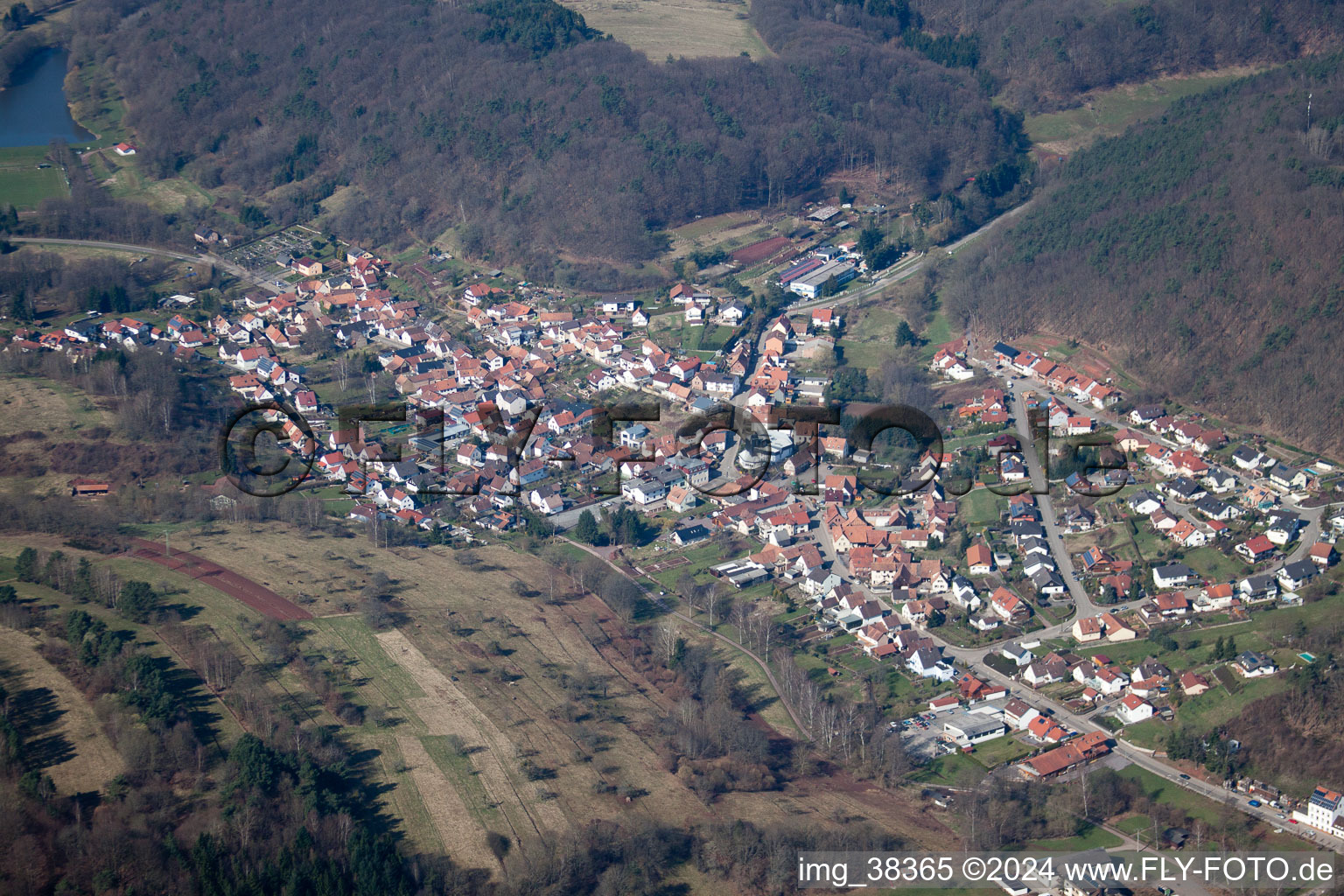 Image drone de Silz dans le département Rhénanie-Palatinat, Allemagne