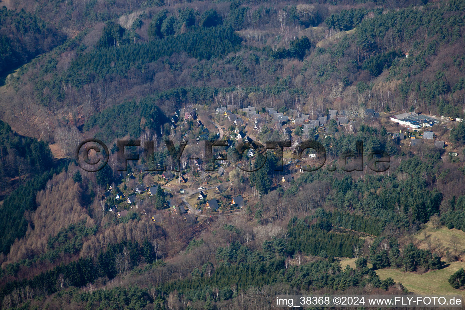 Photographie aérienne de Village de vacances Eichwald à Silz dans le département Rhénanie-Palatinat, Allemagne