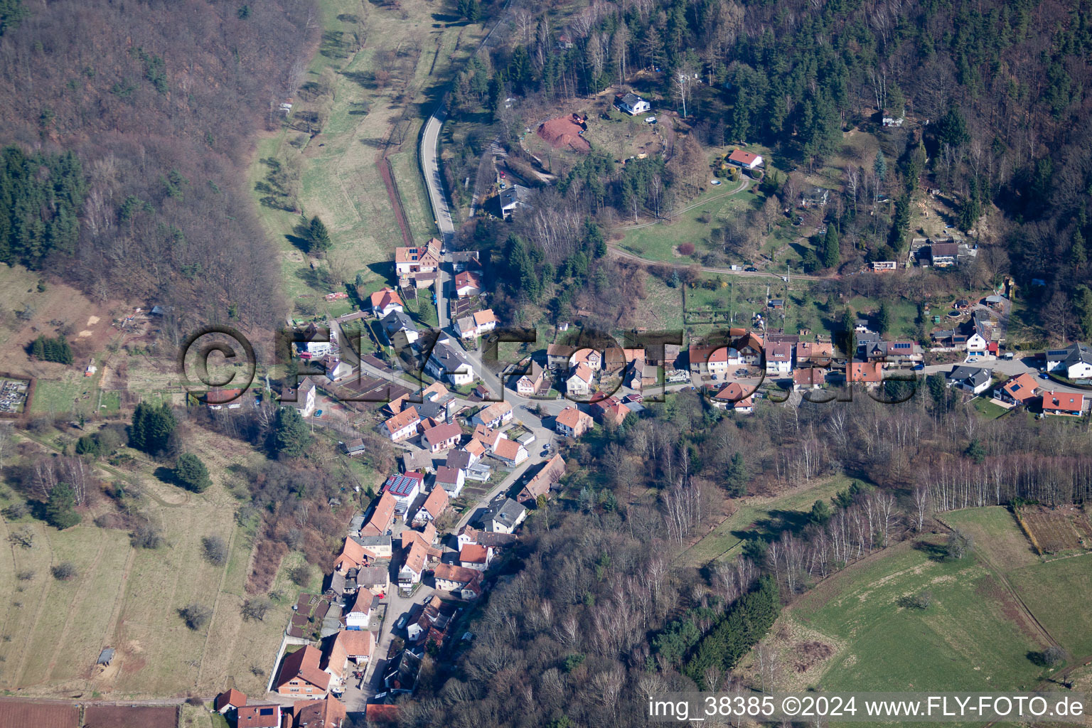 Photographie aérienne de Vue sur le village à Dimbach dans le département Rhénanie-Palatinat, Allemagne