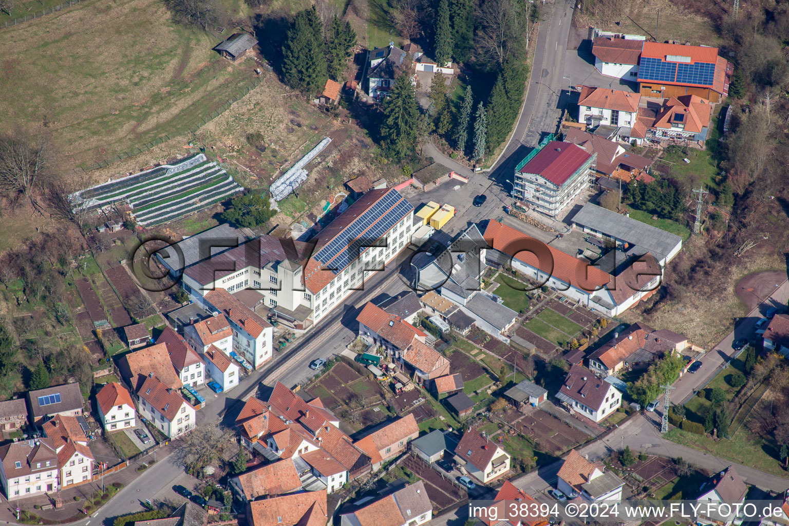 Schwanheim dans le département Rhénanie-Palatinat, Allemagne vue d'en haut