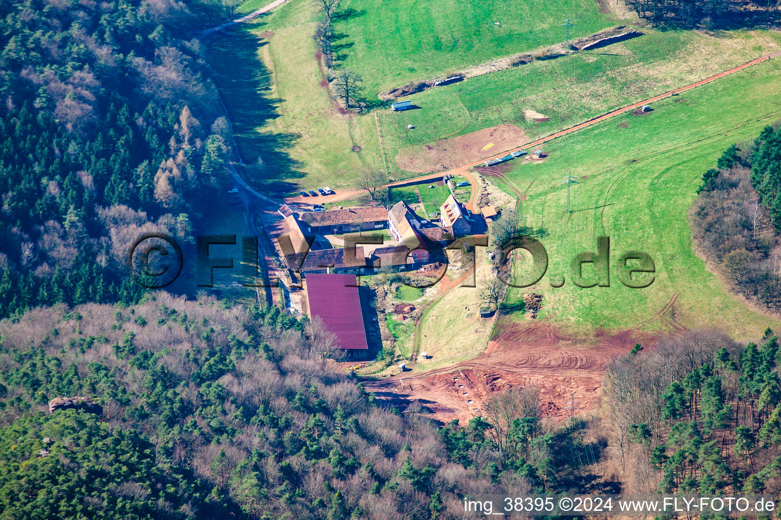 Photographie aérienne de Bärenbrunnerhof à Busenberg dans le département Rhénanie-Palatinat, Allemagne