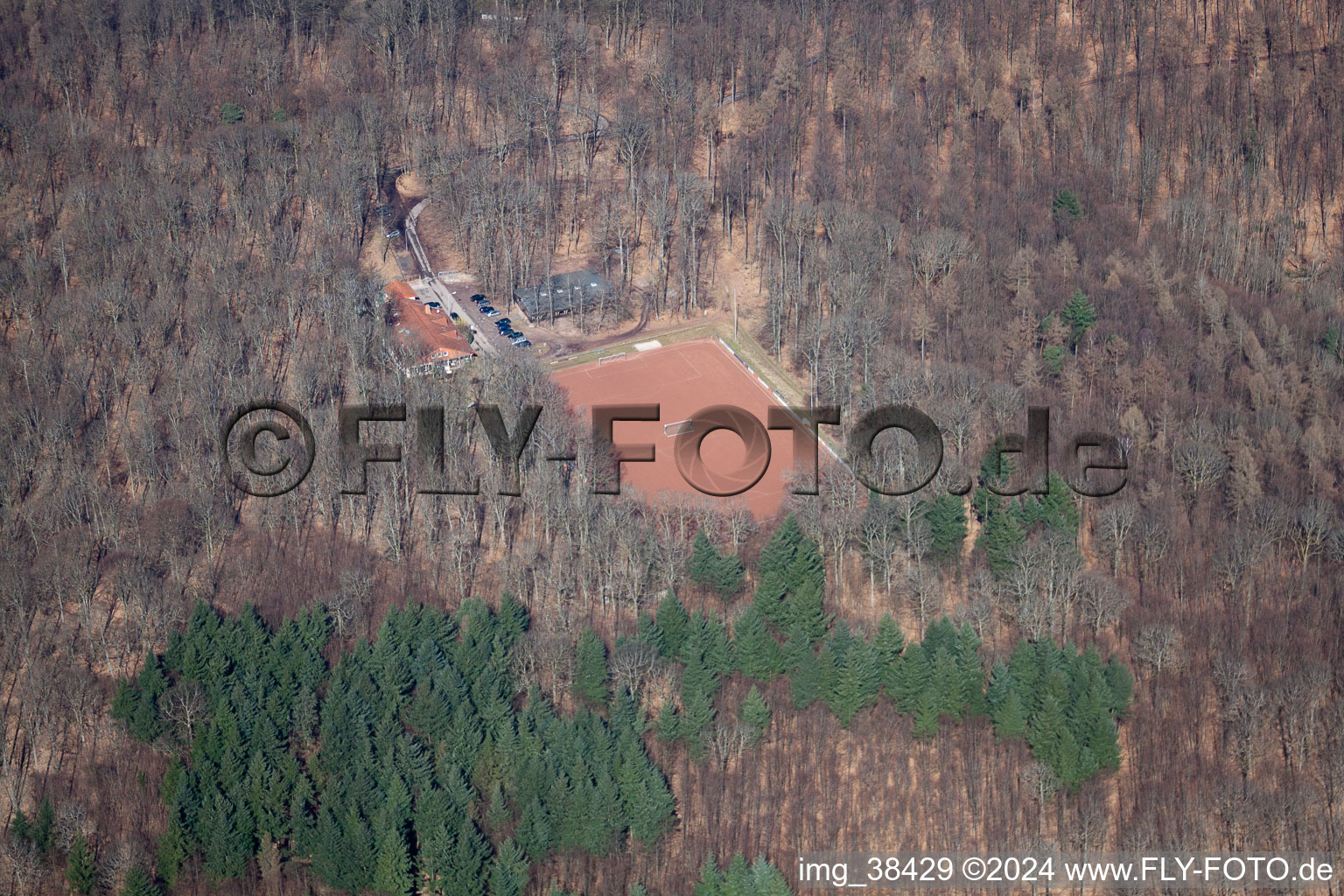 Vue oblique de Ludwigsthal dans le département Rhénanie-Palatinat, Allemagne